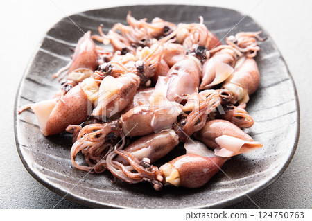 美味煮螢火蟲魷魚 124750763