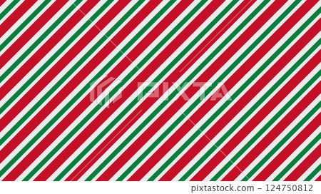 Gift wrapping paper red and green diagonal stripes background 124750812