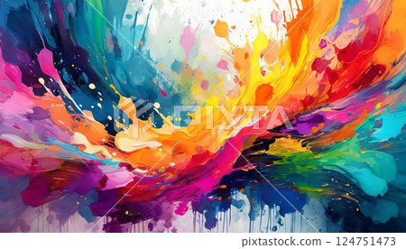 colorful paint background 124751473