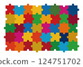彩色拼圖向量插圖 124751702