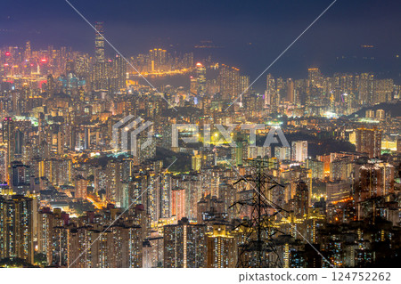Night view from Kowloon Peak, Hong Kong Night view from Kowloon Peak, Hong Kong 124752262
