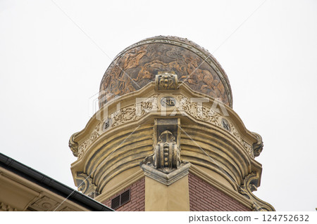 Beautiful exterior of the building in Chernivtsi, Ukraine 124752632
