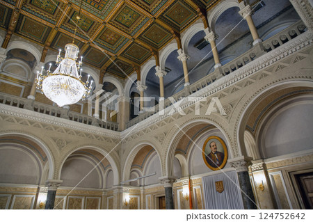 Interior of the Marble Hall Chernivtsi National University, Ukraine. 124752642