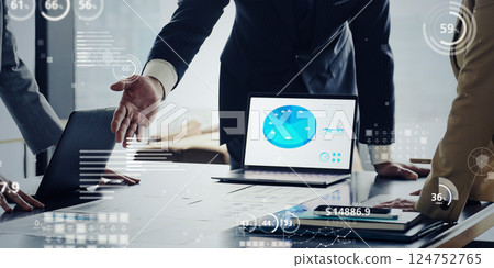 Group of business people meeting and statistical data concept Group of business people meeting and statistical data concept 124752765
