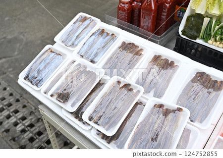 Korean food. Gwamegi Half dried Saury 124752855
