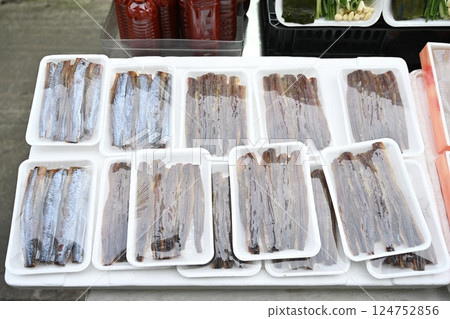 Korean food. Gwamegi Half dried Saury Korean food. Gwamegi Half dried Saury 124752856