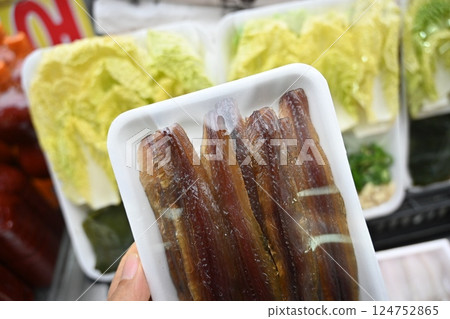 Korean food. Gwamegi Half dried Saury 124752865