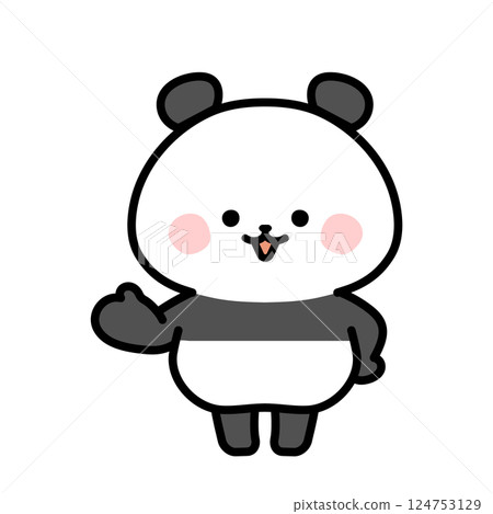 熊貓指引方向的插圖 熊貓指引方向的插圖 124753129