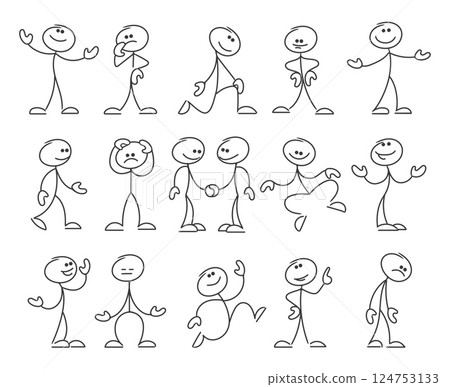 Hand drawn stick man Hand drawn stick man 124753133
