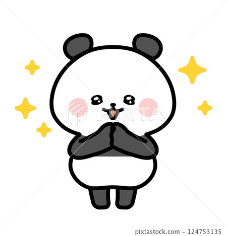 快樂熊貓的插圖 124753135