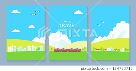 Illustration material of a train running_1 124753713