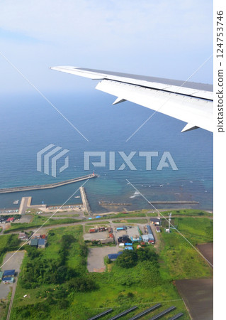 Landing at Hakodate Airport and the airport scenery Landing at Hakodate Airport and the airport scenery 124753746