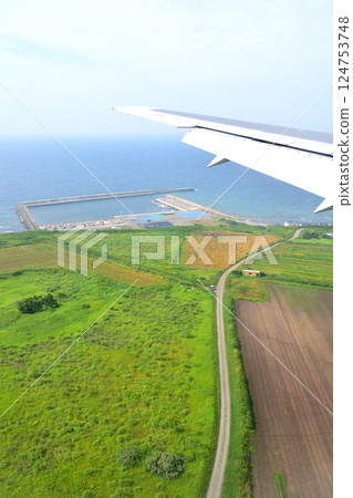 Landing at Hakodate Airport and the airport scenery Landing at Hakodate Airport and the airport scenery 124753748