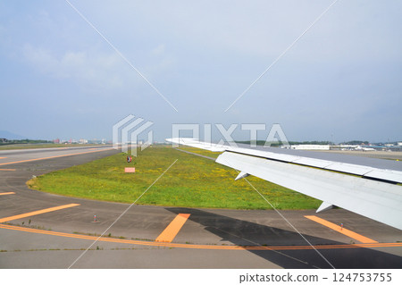 Landing at Hakodate Airport and the airport scenery Landing at Hakodate Airport and the airport scenery 124753755