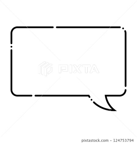 Simple speech bubble illustration, horizontal, square 124753794
