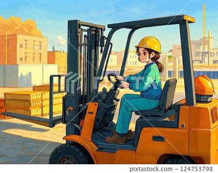 製造業的女性 124753798