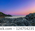 Rock formations and sunset on the west coast of Okinawa Rock formations and sunset on the west coast of Okinawa 124754235