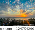 Sunset over the horizon Sunset over the horizon 124754290
