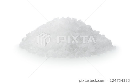 Heap of salt isolated on white. 124754353