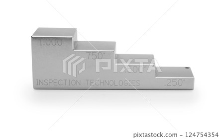 Ultrasonic steel thickness gauge isolated on white. Ultrasonic steel thickness gauge isolated on white. 124754354