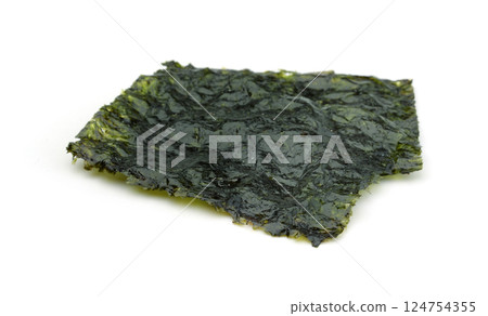 Crispy nori seaweed isolated. Crispy nori seaweed isolated. 124754355