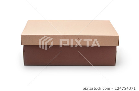 Cardboard box isolated on white. 124754371