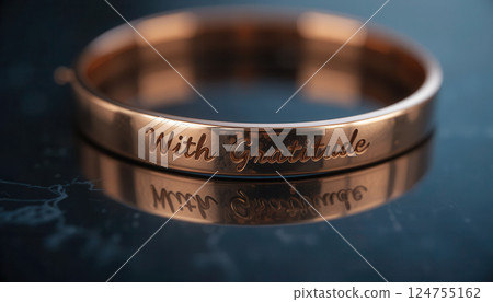 Elegant bracelet with the inscription With gratitude 124755162
