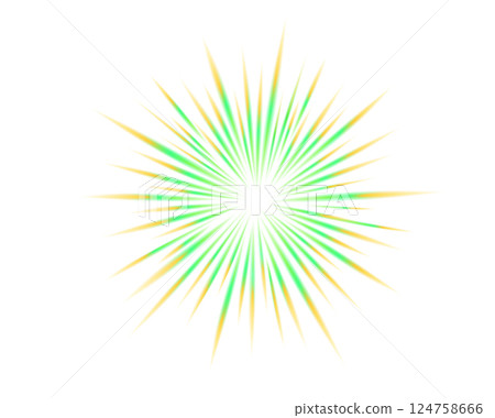 Comic blur color motion lines with radial focus for high energy effects. Graphic high speed explosion. Comic High Speed Ray, design for manga and anime schedule . Vector. 124758666
