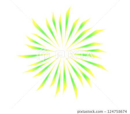 Comic rainbow lines of movement with a radial focus for effects with high energy. Vector comic high -speed rays, design for manga and anime -graphics 124758674