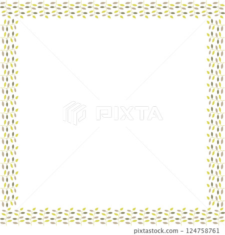 Spring colorful frame template. Leaf elements decoration. Easter border with empty space Spring colorful frame template. Leaf elements decoration. Easter border with empty space 124758761