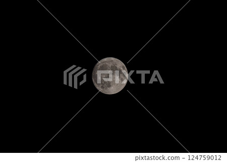 Nocturnal Reverie: Lunar Serenity in Telephoto Portrait Nocturnal Reverie: Lunar Serenity in Telephoto Portrait 124759012