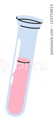 Test tube filled liquid reagent Test tube filled liquid reagent 124759014