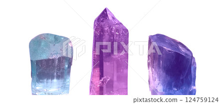 Vibrant Multicolored Crystals. Perfect for Fantasy and Healing Concepts Vibrant Multicolored Crystals. Perfect for Fantasy and Healing Concepts 124759124