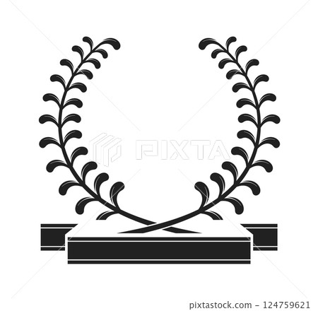 Laurel wreath insignia award element Laurel wreath insignia award element 124759621