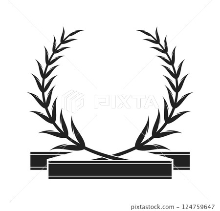 Laurel wreath nobility symbol design Laurel wreath nobility symbol design 124759647