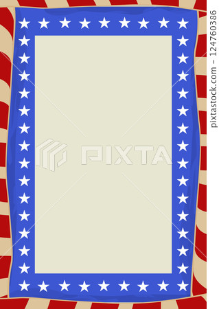 Patriotic american-themed frame with stars and stripes design Patriotic american-themed frame with stars and stripes design 124760386