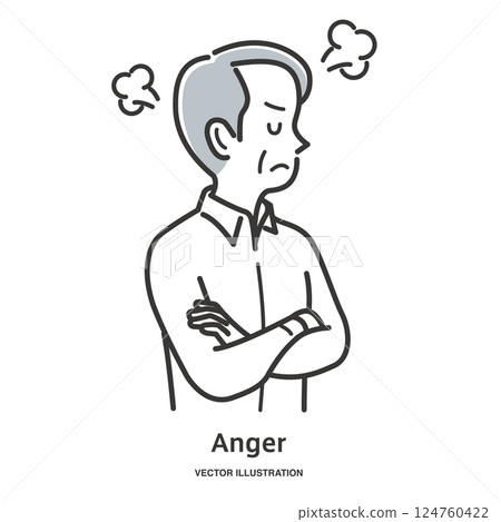 Angry senior man 124760422