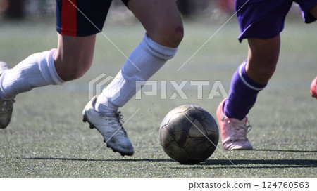 Soccer player to dribble 124760563