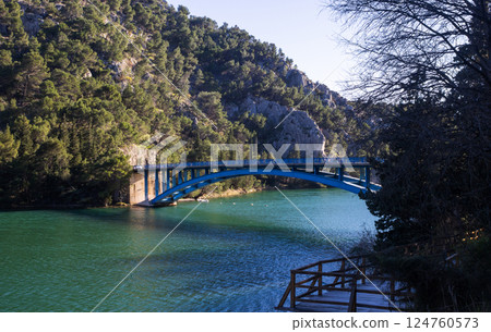 River bridge over the river Krka, Croatia. Summer tourism concept. 124760573