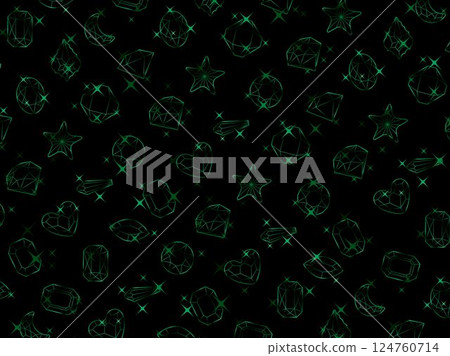 Cut glass pattern, 17 green B 124760714