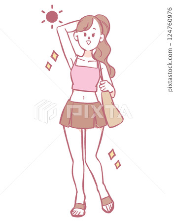 Summer skin beauty women Summer skin beauty women 124760976