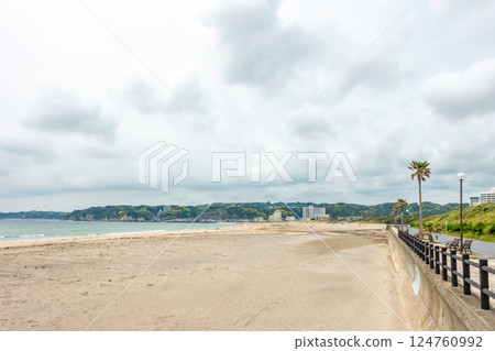 禦宿中央海水浴場 禦宿海岸中央海水浴場 月亮沙漠街 一望無際的白沙與溫柔的海浪 124760992