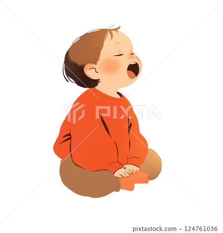 A child yawning 124761036