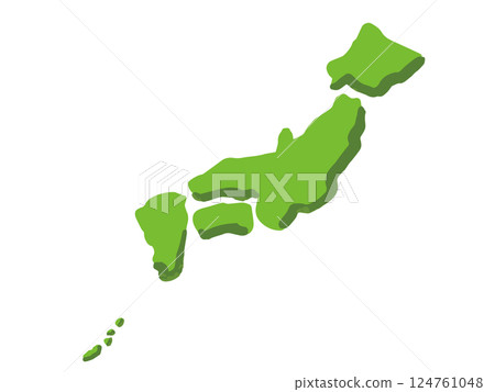 日本群島的手繪示意圖 - 地圖 日本群島的手繪示意圖 - 地圖 124761048