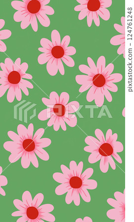 Colorful flower illustration material 124761248