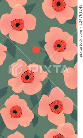 Colorful flower illustration material Colorful flower illustration material 124761249
