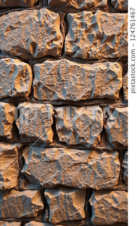 Old Wall of Uneven Stones Old Wall of Uneven Stones 124761467