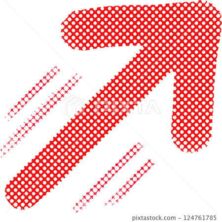 A red dotted arrow with a sense of speed A red dotted arrow with a sense of speed 124761785