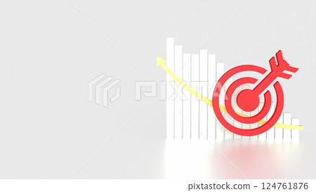 The Red target for Business concept 3d Rendering. 124761876