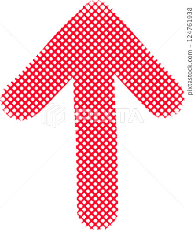 Red dotted arrow Red dotted arrow 124761938
